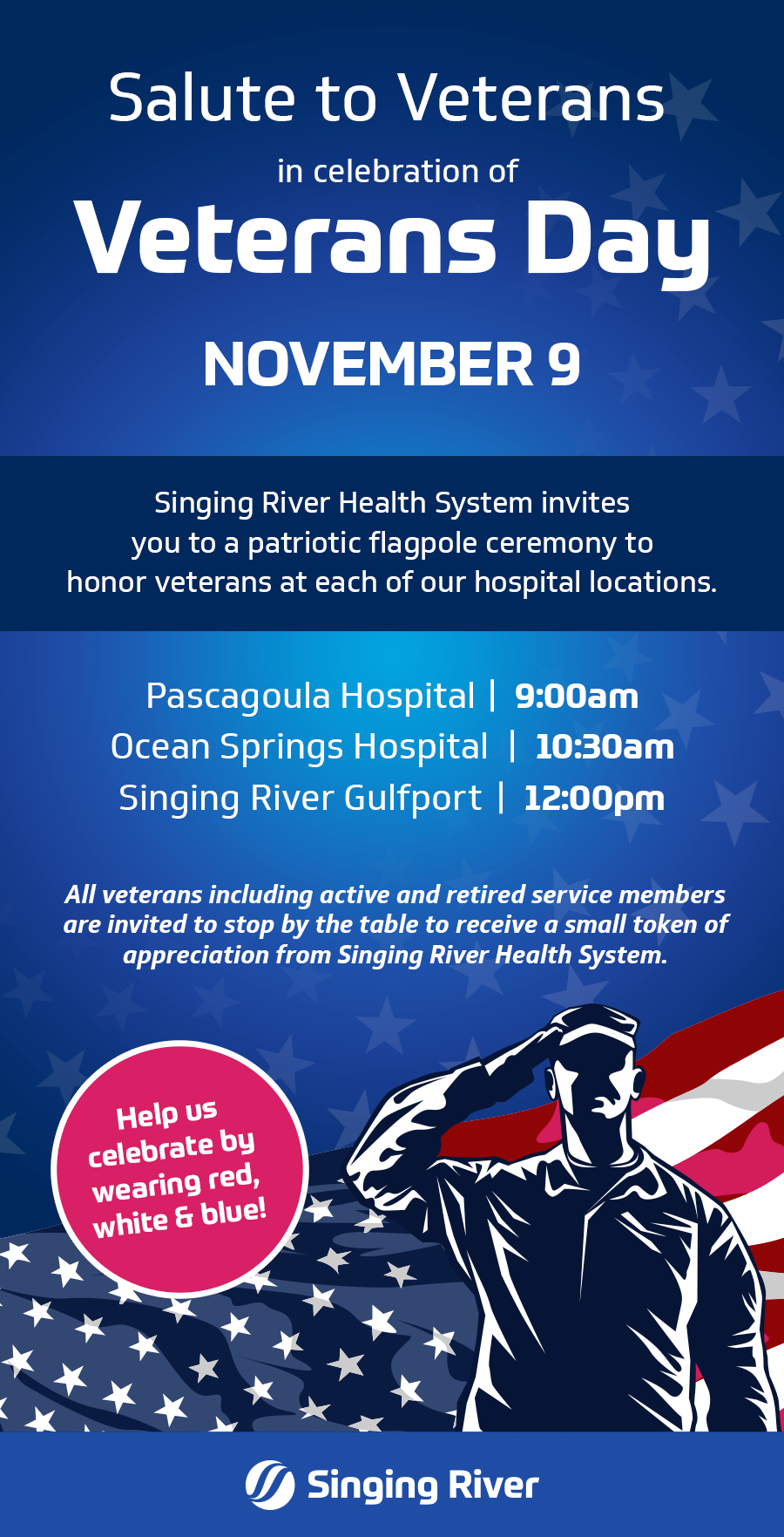 Veterans Day Salute Singing River Health System